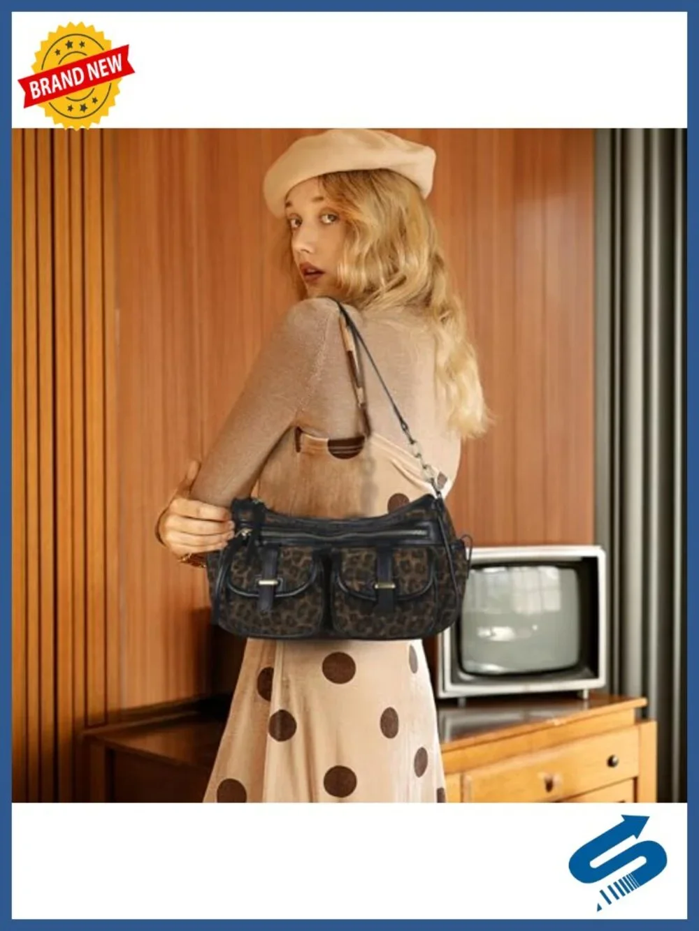 Hobo Purses for Women Crossbody Shoulder Bag Multi Pocket Vegan Leather Handbag